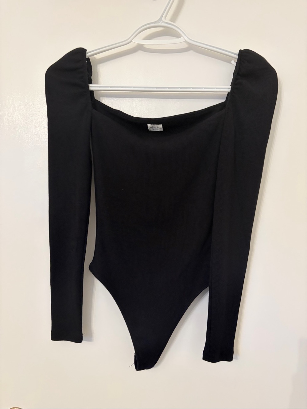 Wilfred Free Black Ribbed Long Sleeve Bodysuit